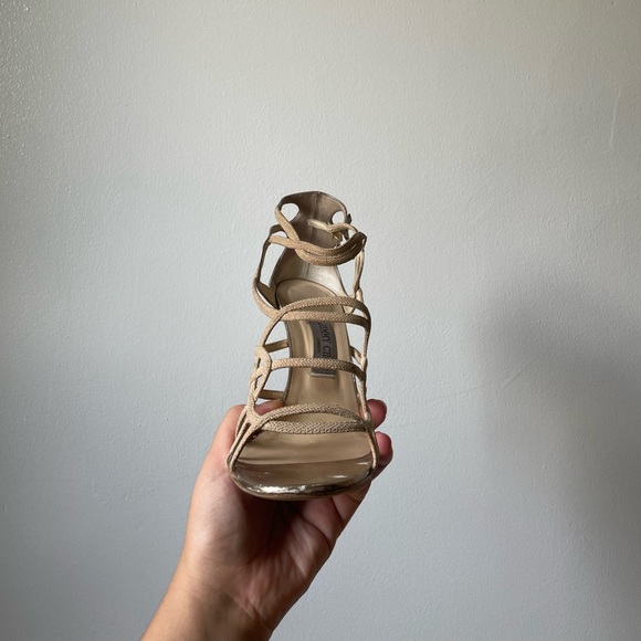 Jimmy Choo Strappy Sandals Size 43 / 12, Beige/Gold - Picture 2 of 15